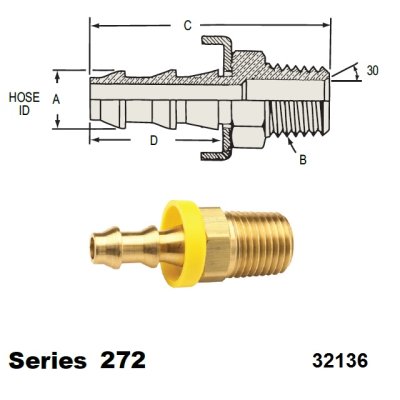 koncovka nástrčná Ms d 1/2" AR3/4˝-14 - obrázek