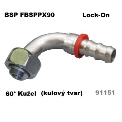 lock on VZ koleno 90° s otoč. matice DN13 G 1/2˝ DIN3863 - obrázek