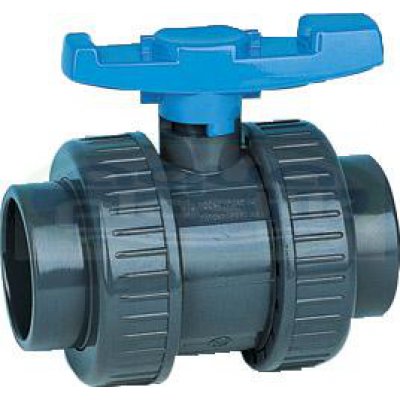PVC-UH kulový kohout safeblock lep. DN80/D90