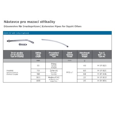 nástavec pro maz. stříkačku Z-Ocel 160mm - obrázek