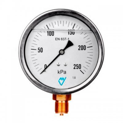 Manometr průmyslový M 100mm 1/2  -1 až 1,5 bar typ : 03312-G