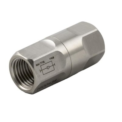 ventil zpětný FF 6602-1/8ii nerez  0,3 -25 Bar