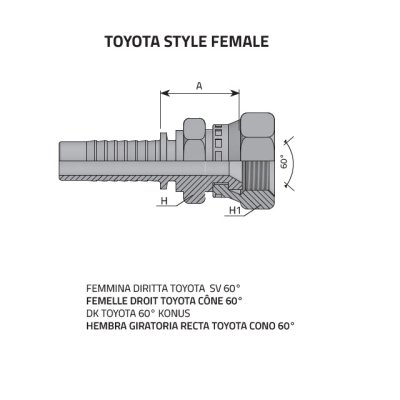 koncovka JIS-T  DN20 -IG3/4  TOYOTA